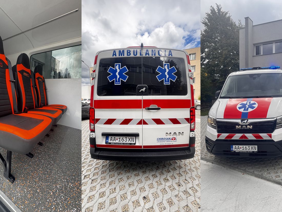 2 x Dopravná zdravotná služba pre NEMOCNICA POPRAD /MAN TGE 4x2/